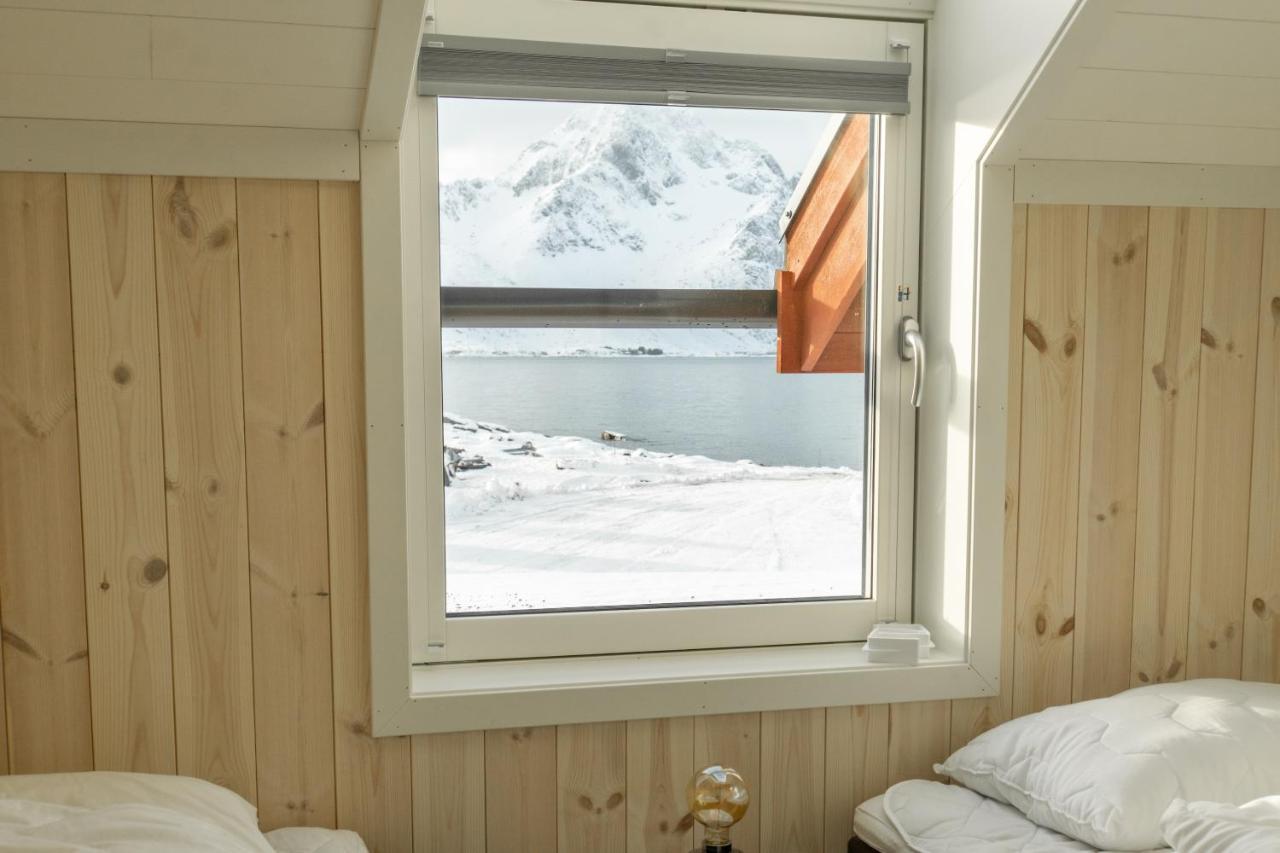 فيلا Gravdal في Brand New Nappstraumen Seaview Cabin المظهر الخارجي الصورة